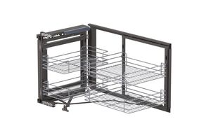 Cesta <span class=keywords><strong>de</strong></span> Almacenamiento Cromada <span class=keywords><strong>para</strong></span> <span class=keywords><strong>Cocina</strong></span>, Cesta Extraíble <span class=keywords><strong>para</strong></span> Esquina <span class=keywords><strong>de</strong></span> <span class=keywords><strong>Cocina</strong></span>, Cesta Esquinera <span class=keywords><strong>para</strong></span> Cajón <span class=keywords><strong>de</strong></span> <span class=keywords><strong>Cocina</strong></span>, Elegante Esquinero Mágico - Product Image 5