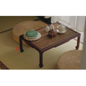 Mesa de té pequeña estilo Dinastía Song, hecha de bambú de ciruelo y ciervo de estilo antiguo, mesa de ventana de madera de sándalo rojo, mesa de tatami. - Product Image 1