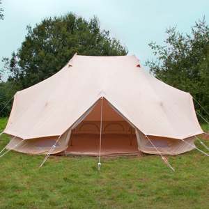 Carpa de Lona Oxford Beige para Exteriores, Tipo Campana, Impermeable, de 3000 mm, para las Cuatro Estaciones, con un Dormitorio, para Glamping Familiar - Product Image 4