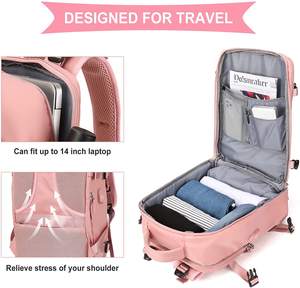 กระเป๋าเป้สะพายหลังสำหรับกีฬากลางแจ้ง กระเป๋าเป้ลำลองใส่โน้ตบุ๊คขนาด 15.6 นิ้ว พร้อมช่องใส่รองเท้า กระเป๋าเดินทางสำหรับผู้ชายและผู้หญิง - Product Image 5