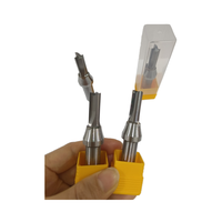 Mata Bor Kayu TCT Karbida Padat 3-Alur Lurus yang Dapat Disesuaikan, Mata Router Baja Kecepatan Tinggi untuk Memotong Kayu HDF, OEM/ODM 12.7mm