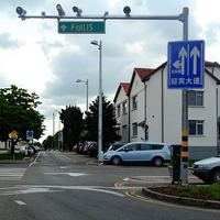 Poteau d'éclairage extérieur en acier galvanisé à chaud pour caméra de vidéosurveillance, signalisation routière, éclairage de circulation, haute luminosité, durable, gris