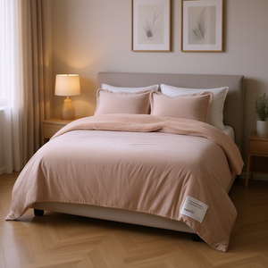 Crushed Velvet Sherpa Reversible <b>Comforter</b> <b>Set</b> King Super King Home Bedding Cotton Woven Floral Pattern Classic Style - Product Image 2