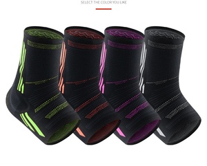Manga de compresión de soporte de tobillo de tejido 3D de neopreno con cierre de hebilla para deportes Fitness-Ajustable duradero anticolisión - Product Image 5