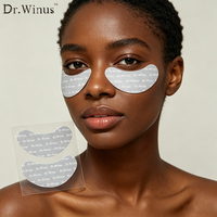 Masque pour les yeux personnalisé avec logo d'usine, fond transparent, formule personnalisée éclaircissante, raffermissante et hydratante pour le soin du contour des yeux