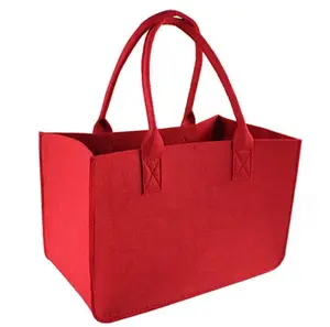 Toptan moda el yapımı keçe alışveriş taşıma çantası keçe kumaş çanta