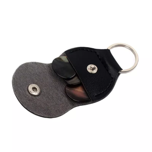 Supporto per plettro per chitarra in pelle all'ingrosso accessori per chitarra a forma di portachiavi supporto per plettro per chitarra - Product Image 3