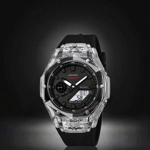 Boîtier en acier inoxydable 316L modifié en forme de G pour montre Ga2100 4ème/5ème génération avec bracelet en silicone - Product Image 2