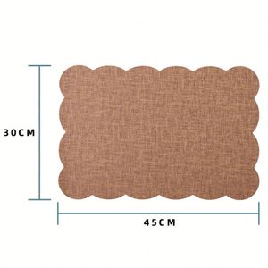 Stocked Non-Slip Insulation <b>Dinner</b> Luxury Design <b>Table</b> <b>Mat</b> Round Flower Shape Waterproof Placemats for Home Decor - Product Image 5
