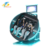 Simulador de Realidad Virtual 9D para Dos Jugadores en Interiores, Rotación de 360 Grados, Fibra de Vidrio, Simulador de Realidad Virtual Extremo Halo para Uso en Aeropuertos/Jardines