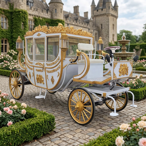Nouvelle carrosse électrique sans chevaux, carrosse de princesse Cendrillon, carrosse royal électrique, carrosse de mariage électrique en vente - Product Image 1