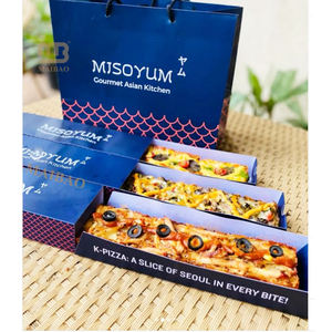 Scatola monouso sandwich corndog cibo scatola di <span class=keywords><strong>pizza</strong></span> coreana 25 cm lungo tirare scatole per <span class=keywords><strong>pizza</strong></span> stampate personalizzate scatola di cibo scorrevole per <span class=keywords><strong>pizza</strong></span> - Product Image 5