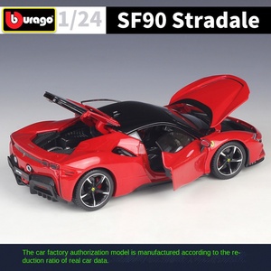 Bburago 1:24 Ferrariii SF90 <span class=keywords><strong>Enzo</strong></span> Stradale auto sportiva 488 GTB simulazione in lega di auto modello giocattolo pressofuso veicoli giocattolo - Product Image 5