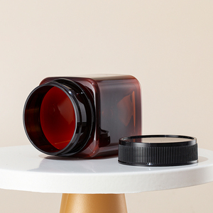 280G Pet Vuông Mật Ong Lưu Trữ Container Ánh Sáng Bằng Chứng 120Ml-500Ml Công Suất Phẳng HDPE Nhựa Lọ Lật Top Cap Tùy Chỉnh Drinkware - Product Image 6