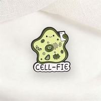 Großhandel Metall-Cartoon-Pins Kreative Einzigartige Cartoon-Kreaturen-Broschen Niedliche Grüne Zellen-Accessoires Anstecknadeln Souvenir-Geschenke