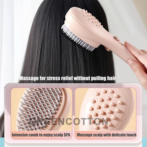 Sisir Rambut Pembersih Otomatis dengan Logo Kustom, Sisir Bantalan Udara, Sisir Pelurus Rambut, Sisir Penata Rambut Bulu Halus untuk Rambut Keriting - Product Image 4