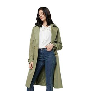 Gabardina original para <span class=keywords><strong>mujer</strong></span>, gabardina larga <span class=keywords><strong>de</strong></span> otoño para <span class=keywords><strong>mujer</strong></span>, gabardina larga negra personalizada - Product Image 5