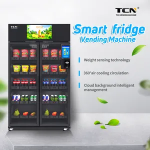 ماكينة بيع الفاكهة الطازجة الأوتوماتيكية من tcin ، ماكينة بيع الثلاجة الذكية مع PAX ،