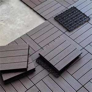 SHENGCHENG Waterproof Outdoor Deck Interlocking Wood Grain Deck Tiles Wpc Composite Decking for Garden - Product Image 4