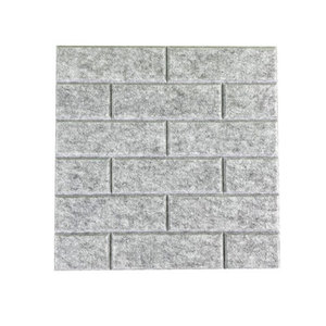 12pcs 9英寸现代设计聚酯隔音板客厅和工作室自粘隔音墙板 - Product Image 5