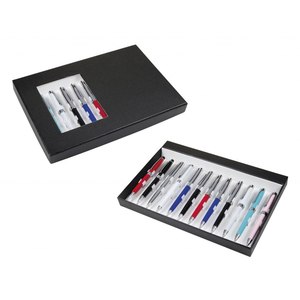 Espositore Nero per Penne, Organizer da Scrivania Quadrato con Calendario, Utilizzabile come Portapenne - Product Image 1