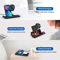 Station de Recharge Sans Fil, Support Chargeur Sans Fil 3 en 1, Recharge Rapide Sans Fil pour iPhone 17 16 15 14 13 12, iWatch, Airpods