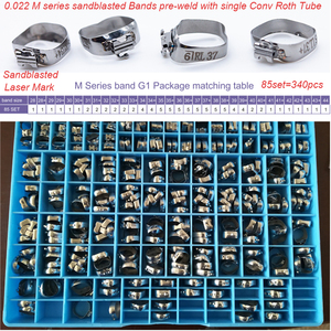 Diş ortodontik bukkal tüp 1st Molar çift tek tüp bant ile cabrio paslanmaz çelik #28-#44 340 adet - Product Image 5