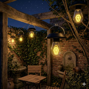 Luces Solares de Jardín, Lámpara Decorativa LED para Montaje en Pared, Resistente al Agua, Iluminación de Patio con Energía Solar - Product Image 2