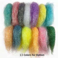 5g/Paquet Fibre Angel Hair Angel Fiber Matériau de montage de mouches Scintillant Fibre Streamer Mobile Streamer pour leurres de pêche au poisson-appât, pour la pêche au brochet, à la truite et en mer