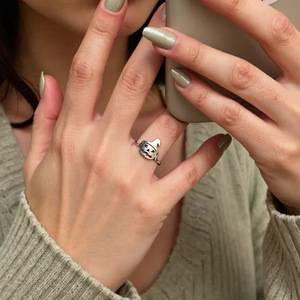 Halloween Pumpkin <b>Ring</b> Stainless Steel Women's Party Jewelry Cartoon Geometric Shape JZ21141G - Product Image 4