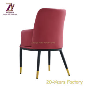 Chaise de table en cuir Mobilier de maison Chaise en cuir Chaise de loisirs Chaises de restaurant - Product Image 5