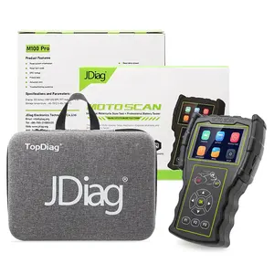 Jdiag m100 pro scanner motocicleta, ferramenta de diagnóstico automotivo + 12v máquina de teste de bateria