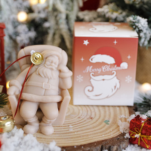 Vela Aromática de Papá Noel Dormilón, Adorno Navideño de Dibujos Animados, Vela Aromática Creativa, Ambiente Festivo, Decoración del Hogar - Product Image 5