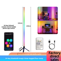 Luz Ambiental LED de Tres Secciones Telescópicas para Sala de Estar y Dormitorio, con Sincronización Musical, para un Ambiente Moderno