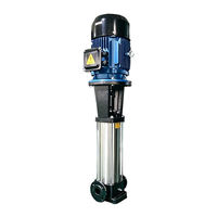 Pompa Air Vertikal Stainless Steel CDL Multistage Centrifugal Tekanan Tinggi Kontrol PLC untuk Operasi Sirkulasi Air