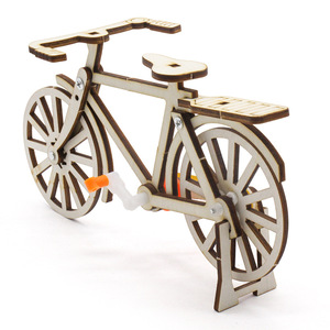 Kit de bricolaje de modelo de bicicleta de madera con transmisión por correa, juguete educativo científico para niños de 4 a 6 años - Product Image 4
