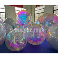 Ballons publicitaires gonflables en PVC effet miroir métallisé, décorations de Noël, ballons de fête géants irisés, imperméables, faciles à installer