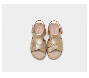 Sandales tissées solides pour filles, nouvelle conception, semelle en caoutchouc Flite pour enfants - Product Image 1