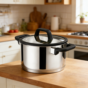 Casserole en acier inoxydable |   Couvercle en silicone pour égouttoir à verres |    <span class=keywords><strong>Service</strong></span> OEM disponible, Casserole, Marmite à soupe, Marmite à bouillon, Ensemble d'ustensiles <span class=keywords><strong>de</strong></span> cuisine - Product Image 3