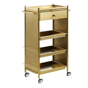 Carrito con Ruedas para Barbería y Salón <span class=keywords><strong>de</strong></span> Belleza, Diseño <span class=keywords><strong>de</strong></span> Lujo, <span class=keywords><strong>Venta</strong></span> Directa <span class=keywords><strong>de</strong></span> Fábrica, Carrito Rodante Multifuncional con Estante <span class=keywords><strong>de</strong></span> Almacenamiento y Vitrina - Product Image 1