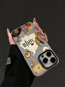 Custodia Trasparente in TPU con Motivo Collage di Adesivi Mediorientali, Cover Morbida Antiurto da Viaggio per iPhone 17 16 15 14 13 Pro Max - Product Image 4