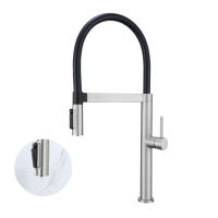 Nouveau design moderne, robinet d'évier de cuisine en laiton fin, mitigeur monocommande 3 voies à raccordement magnétique, tête multifonctionnelle
