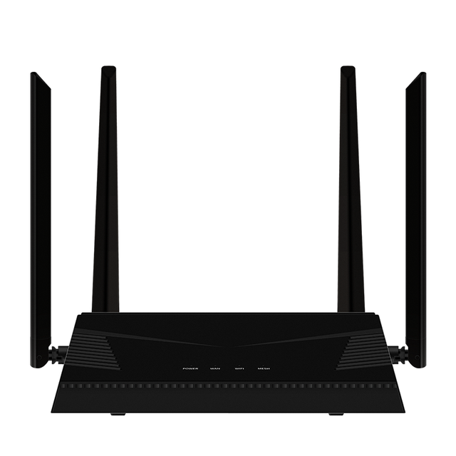 External High Gain Four Antennas Ethernet Router WIFI 6 up to 1800Mbps Dual Band 2.4G&5.8G Black Enterprise Router