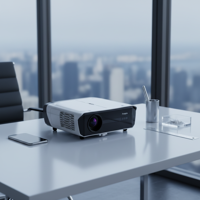 New Linux-Based 1850 ANSI Lumens 1080P Portable Projector 4K Support 4-core 64-bit CPU Built-in WiFi Wireless Screen Mirroring