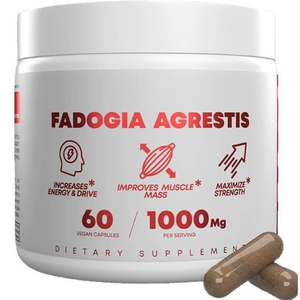 Cápsulas de Fadogia Agrestis de Alta Potência 1000mg, Fórmula Vegana para Suporte de Energia e Força Muscular - Product Image 1