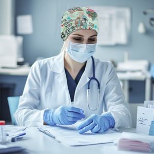 महिलाओं के लिए पूर्ण मुद्रण स्क्रैब कैप महिलाओं के लिए पूर्ण मुद्रण स्क्रैब टोपी लैब नर्सिंग स्क्रब उपकरण डॉक्टर - Product Image 4