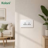Enchufe de Pared Modular Kolani 120, 16A 250V, Enchufe de Corriente Multifunción Empotrado de 6 Orificios con Obturador de Seguridad