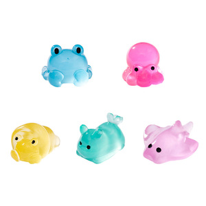 2407 Depeng Microlandschap Versiering Van Zeedieren Glow-In-The Dark Octopus Krab Duivel Vis Heremiet Zeeslak Slakken Aquarium - Product Image 1