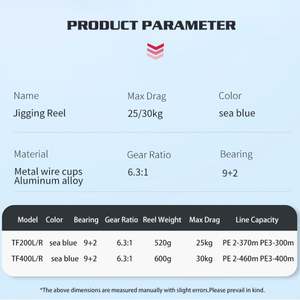 Reel Jigging Overhead CNC Berkualitas Tinggi, Laris Manis, untuk Air Asin, Slow Pitch Jigging - Product Image 4
