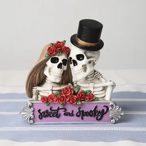 Redeco Wholesale Hot Product Halloween Skull Couple Holiday Custom Gift For Home Decor